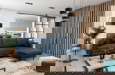 Coltar extensibil dreapta 4 locuri ELTAP, RT-40NU, Dalia, 289x190x95 cm, lemn/poliester, albastru inchis