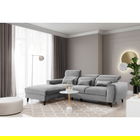 Coltar extensibil stanga 4 locuri ELTAP, Foble, 267x196x100 cm, lemn/poliester, gri deschis