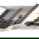 Coltar extensibil stanga 4 locuri ELTAP, Foble, 267x196x100 cm, lemn/poliester, gri inchis