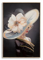 Tablou decorativ Hat-A, Mauro Ferretti, 62x92 cm, metal/lemn de brad/canvas, multicolor