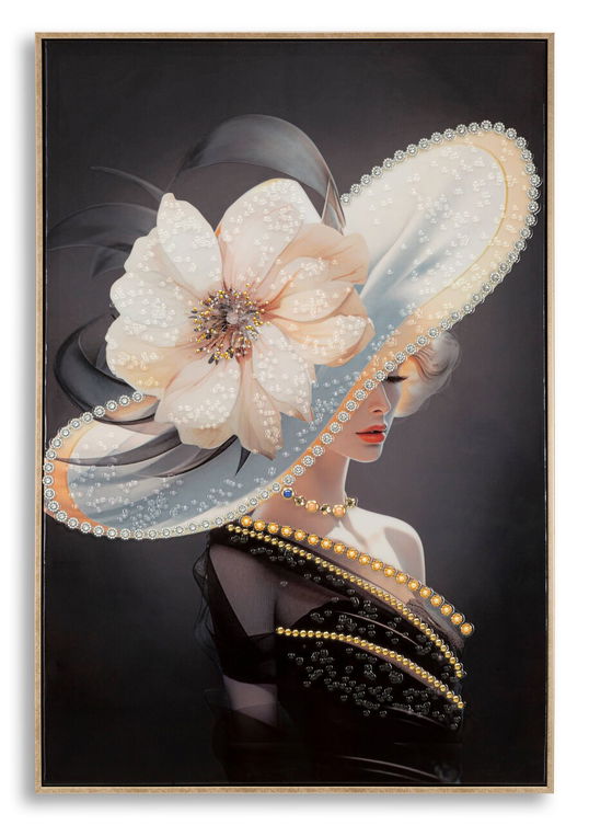 Tablou decorativ Hat-A, Mauro Ferretti, 62x92 cm, metal/lemn de brad/canvas, multicolor