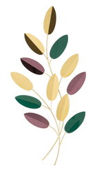 Decoratiune de perete Colorful, Mauro Ferretti, 31x1.9x61 cm, fier, multicolor