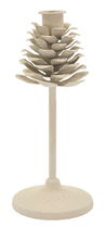 Suport lumanare Dune Pigna, Mauro Ferretti, 9.5x22.5 cm, fier, crem