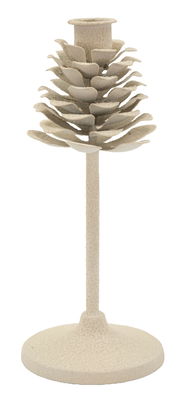 Suport lumanare Dune Pigna, Mauro Ferretti, 9.5x22.5 cm, fier, crem