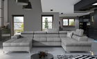 Coltar extensibil dreapta 5 locuri ELTAP, Edr-45, Eduardo, 337x205x88 cm, lemn/poliester, gri