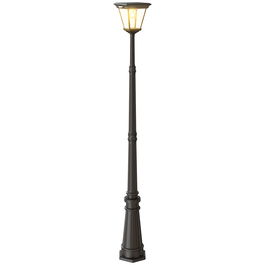 Outsunny Lampadar de Exterior cu Energie Solară cu Senzor PIR Negru | Aosom Romania