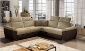 Coltar extensibil 5 locuri ELTAP, Fed-03, Federico, 266x266x102 cm, lemn/poliester, bej/maro inchis