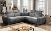 Coltar extensibil 5 locuri ELTAP, Fed-16, Federico, 266x266x102 cm, lemn/poliester, gri/gri inchis