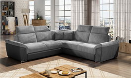 Coltar extensibil 5 locuri ELTAP, Fed-16, Federico, 266x266x102 cm, lemn/poliester, gri/gri inchis