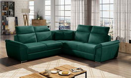 Coltar extensibil 5 locuri ELTAP, Fed-21, Federico, 266x266x102 cm, lemn/poliester, verde inchis