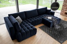 Coltar extensibil dreapta 6 locuri ELTAP, RT-40LO, Bonito, 350x175x92 cm, lemn/poliester, albastru inchis