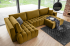 Coltar extensibil dreapta 6 locuri ELTAP, RT-45LO, Bonito, 350x175x92 cm, lemn/poliester, mustar