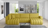 Coltar extensibil dreapta 6 locuri ELTAP, RT-45SA, Bonito, 350x175x92 cm, lemn/poliester, galben