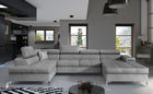 Coltar extensibil stanga 5 locuri ELTAP, Edr-16, Eduardo, 337x205x88 cm, lemn/poliester, gri