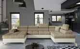Coltar extensibil dreapta 5 locuri ELTAP, Edr-31, Eduardo, 337x205x88 cm, lemn/poliester, bej/crem