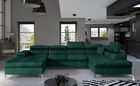 Coltar extensibil dreapta 5 locuri ELTAP, Edr-40, Eduardo, 337x205x88 cm, lemn/poliester, verde inchis