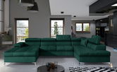 Coltar extensibil dreapta 5 locuri ELTAP, Edr-40, Eduardo, 337x205x88 cm, lemn/poliester, verde inchis
