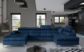 Coltar extensibil dreapta 5 locuri ELTAP, Edr-44, Eduardo, 337x205x88 cm, lemn/poliester, albastru inchis