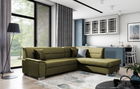 Coltar extensibil dreapta 4 locuri ELTAP, BR39, Bergen, 247x214x83 cm, lemn/poliester, verde olive