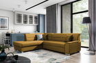 Coltar extensibil stanga 4 locuri ELTAP, BR42, Bergen, 247x214x83 cm, lemn/poliester, mustar