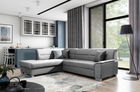 Coltar extensibil stanga 4 locuri ELTAP, BR52, Bergen, 247x214x83 cm, lemn/poliester, gri