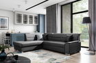 Coltar extensibil stanga 4 locuri ELTAP, BR56, Bergen, 247x214x83 cm, lemn/poliester, gri inchis