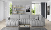 Coltar extensibil stanga 6 locuri ELTAP, LT-04BO, Bonito, 350x175x92 cm, lemn/poliester, gri deschis