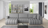 Coltar extensibil stanga 6 locuri ELTAP, LT-04FL, Bonito, 350x175x92 cm, lemn/poliester, gri deschis