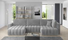Coltar extensibil stanga 6 locuri ELTAP, LT-04SO, Bonito, 350x175x92 cm, lemn/poliester, gri deschis