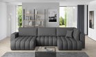 Coltar extensibil stanga 6 locuri ELTAP, LT-05FL, Bonito, 350x175x92 cm, lemn/poliester, gri inchis
