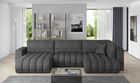 Coltar extensibil stanga 6 locuri ELTAP, LT-05LE, Bonito, 350x175x92 cm, lemn/poliester, gri inchis