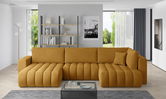 Coltar extensibil stanga 6 locuri ELTAP, LT-45NU, Bonito, 350x175x92 cm, lemn/poliester, mustar