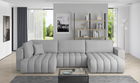 Coltar extensibil dreapta 6 locuri ELTAP, RT-04BO, Bonito, 350x175x92 cm, lemn/poliester, gri deschis