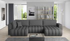 Coltar extensibil dreapta 6 locuri ELTAP, RT-05FL, Bonito, 350x175x92 cm, lemn/poliester, gri inchis