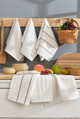 Set prosoape, Eponj Home, Sofya, Bumbac, Crem