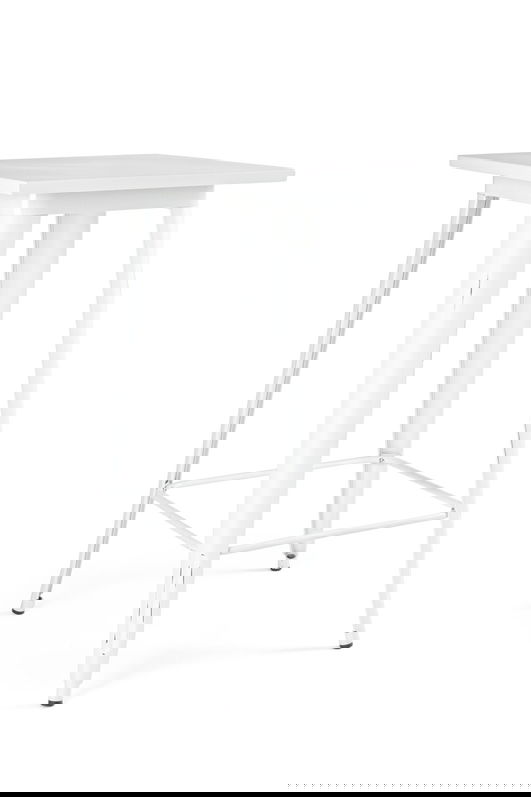 Masa Minnesota, Bizzotto, 60 x 60 x 103 cm, otel laminat, alb