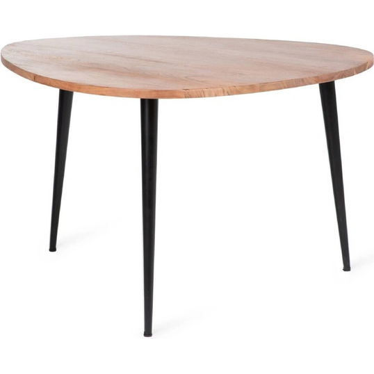 Masuta de cafea Wida, Homla, 75x75x47 cm, MDF/metal, maro/negru