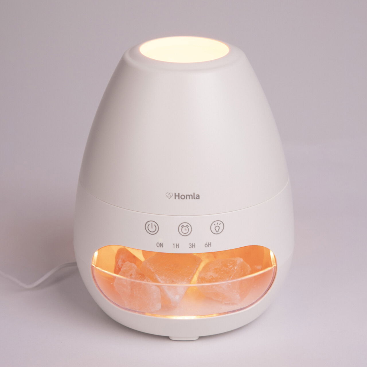 Difuzor electric cu sare de Himalaya, Narave, Homla, 19x16 cm, plastic, alb