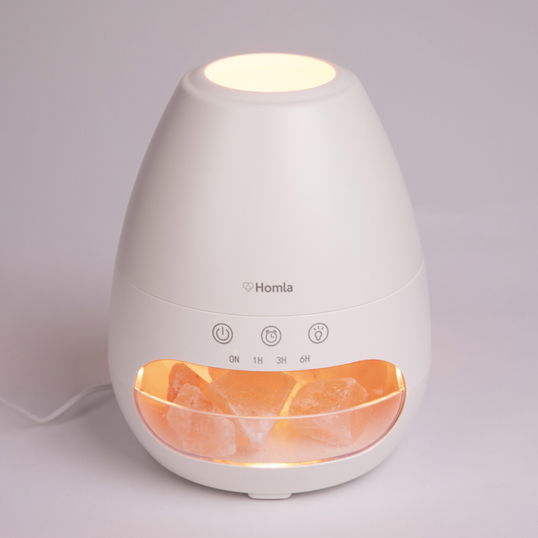 Difuzor electric cu sare de Himalaya, Narave, Homla, 19x16 cm, plastic, alb