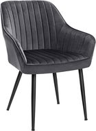 Scaun, Songmics, Velvet Design, 62.5x62x85 cm, otel/catifea, gi