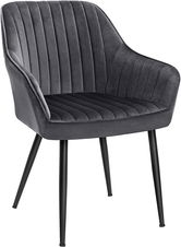 Scaun, Songmics, Velvet Design, 62.5x62x85 cm, otel/catifea, gi