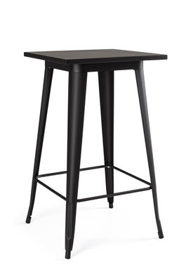 Masa pentru bar Minnesota, Bizzotto, 60 x 60 x 103 cm, otel laminat, negru