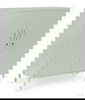Bufet inferior Cambridge, Bizzotto, 2 rafturi reglabile, 80x40x101.5 cm, otel, verde sage