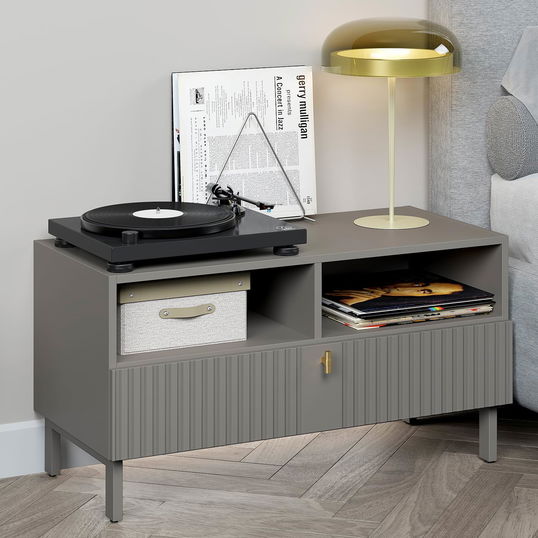 Noptiera MATERA 90, 1 sertar, Gri Piatra, MDF GP vopsit mat
