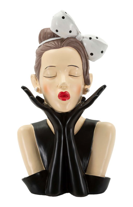 Figurina /sculptura decorativa Woman Hollywood -A, Mauro Ferretti, 17x14x30.5 cm, polirasina, multicolor