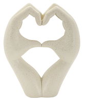 Figurina /sculptura decorativa Love Stons, Mauro Ferretti, 16.5x7x20 cm, polirasina, crem