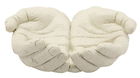 Vas decorativ Hand Tray Stons, Mauro Ferretti, 22.7x20x7.3 cm, polirasina, crem