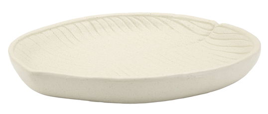 Vas decorativ Stons, Mauro Ferretti, 33x4x29 cm, polirasina, crem