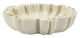 Vas decorativ Stons, Mauro Ferretti, 40.5x38.5x9.5 cm, polirasina, crem