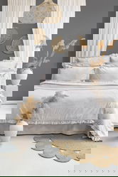 Set cuvertura de pat dubla 3 piese, Fiorella - Light Grey, Şaheser, 70% bumbac/30% poliester